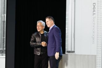Huang joined Dell CEO Michael Dell on stage Monday to unveil the latest updates to the Dell AI Factory with NVIDIA — delivering a full-stack platform for autonomous agents, from deskside workstations to data center racks. - Photo: NVIDIA