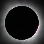 A total solar eclipse is seen in Dallas, Texas on Monday, April 8, 2024. A total solar eclipse swept across a narrow portion of the North American continent from Mexico’s Pacific coast to the Atlantic coast of Newfoundland, Canada. A partial solar eclipse was visible across the entire North American continent along with parts of Central America and Europe. Credit: NASA/Keegan Barber